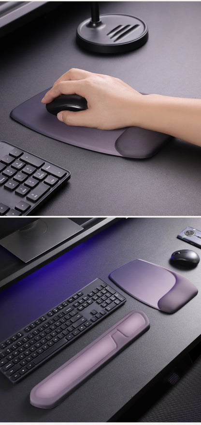 Purple and Green Comfortable Memory Foam Wrist Rest Set – Ergonomic Mouse Pad & Keyboard Hand Support for Office and Home Use - Image 6