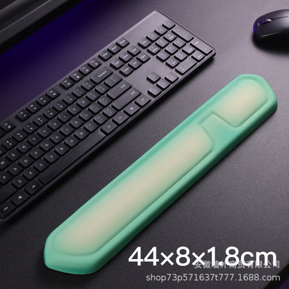 Green and White Comfortable Memory Foam Wrist Rest Set – Ergonomic Mouse Pad & Keyboard Hand Support for Office and Home Use - Image 2