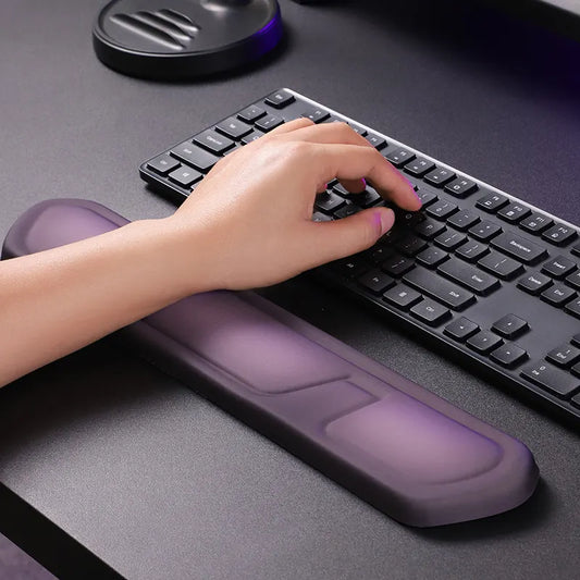 Green and White Comfortable Memory Foam Wrist Rest Set – Ergonomic Mouse Pad & Keyboard Hand Support for Office and Home Use - Image 4