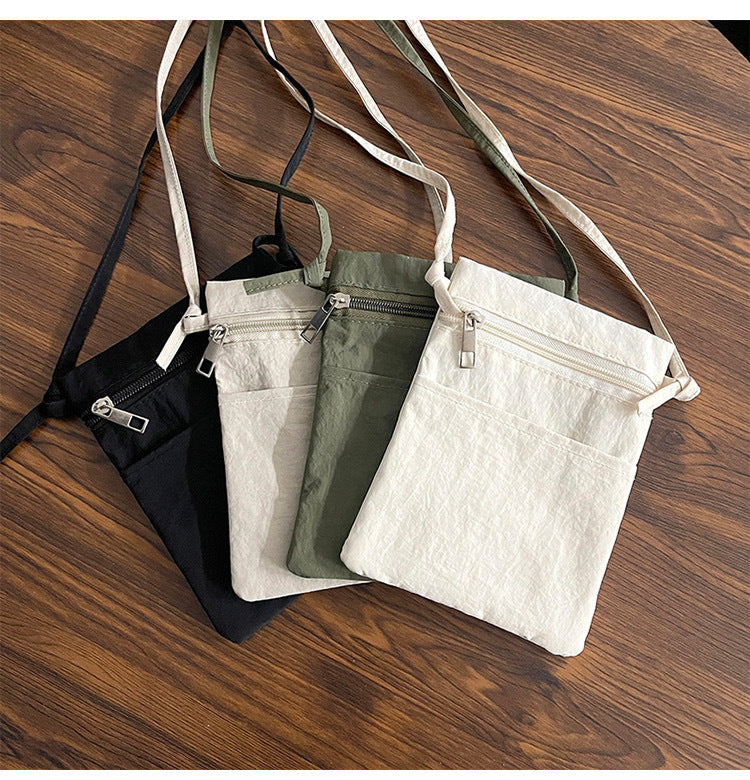 Black Minimalist Lightweight Nylon Crossbody Phone Bag - Compact & Stylish for Women - Image 3