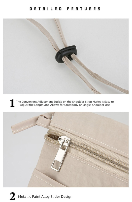 Black Minimalist Lightweight Nylon Crossbody Phone Bag - Compact & Stylish for Women - Image 4
