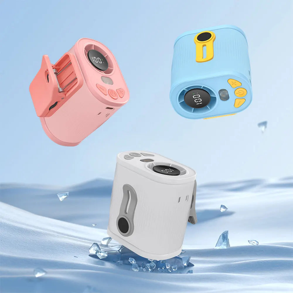 White High-Speed Mini Clip Fan with 360° Rotation – Portable, Rechargeable & Multi-Functional Cooling Solution - Image 2