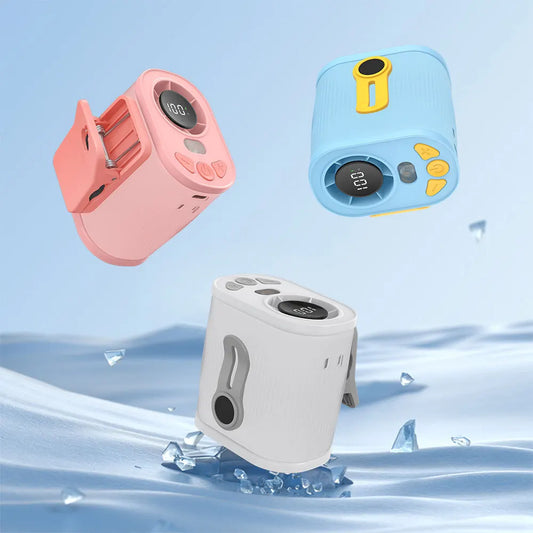 White High-Speed Mini Clip Fan with 360° Rotation – Portable, Rechargeable & Multi-Functional Cooling Solution - Image 2