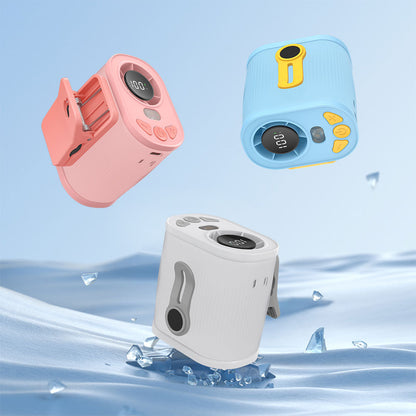 Red High-Speed Mini Clip Fan with 360° Rotation – Portable, Rechargeable & Multi-Functional Cooling Solution - Image 2