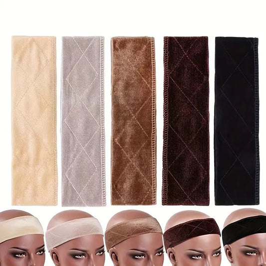 3-Pack Black Velvet Wig Headband – Soft, Stretchy & Secure Lace Wig Band for Seamless Hairpiece Fit - Image 2