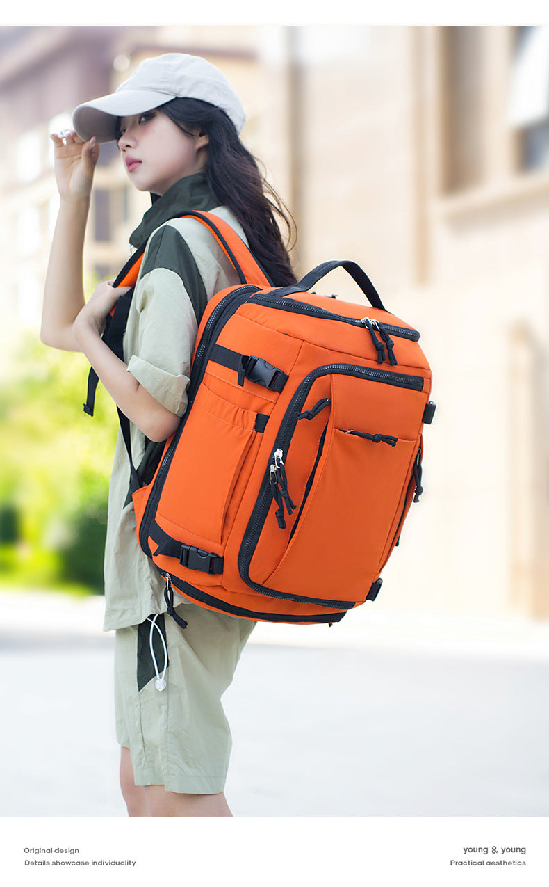 Yellow Stylish & Spacious Backpack – Lightweight, Expandable Travel & Daily Use Rucksack (31×20×43cm) - Image 9
