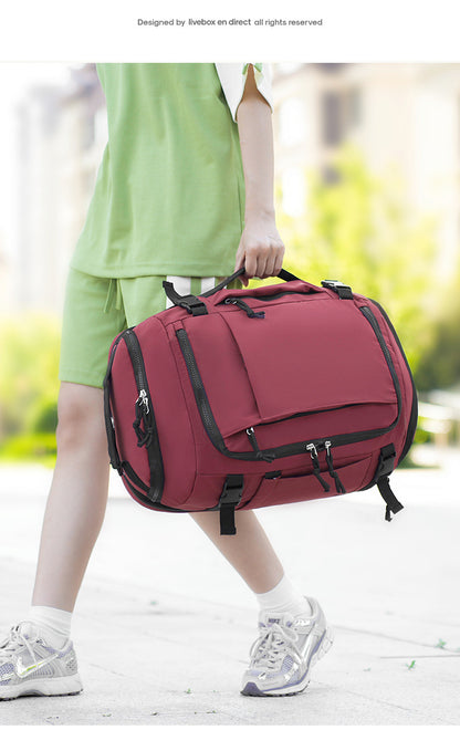 Beige Stylish & Spacious Backpack – Lightweight, Expandable Travel & Daily Use Rucksack (31×20×43cm) - Image 7