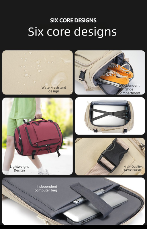 Green Stylish & Spacious Backpack – Lightweight, Expandable Travel & Daily Use Rucksack (31×20×43cm) - Image 3