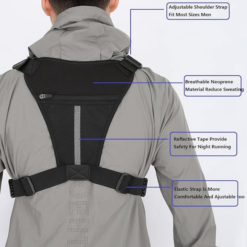 Green Outdoor Tactical Chest Pack – Lightweight Running & Hiking Vest for Men (27×17×5cm) - Image 3