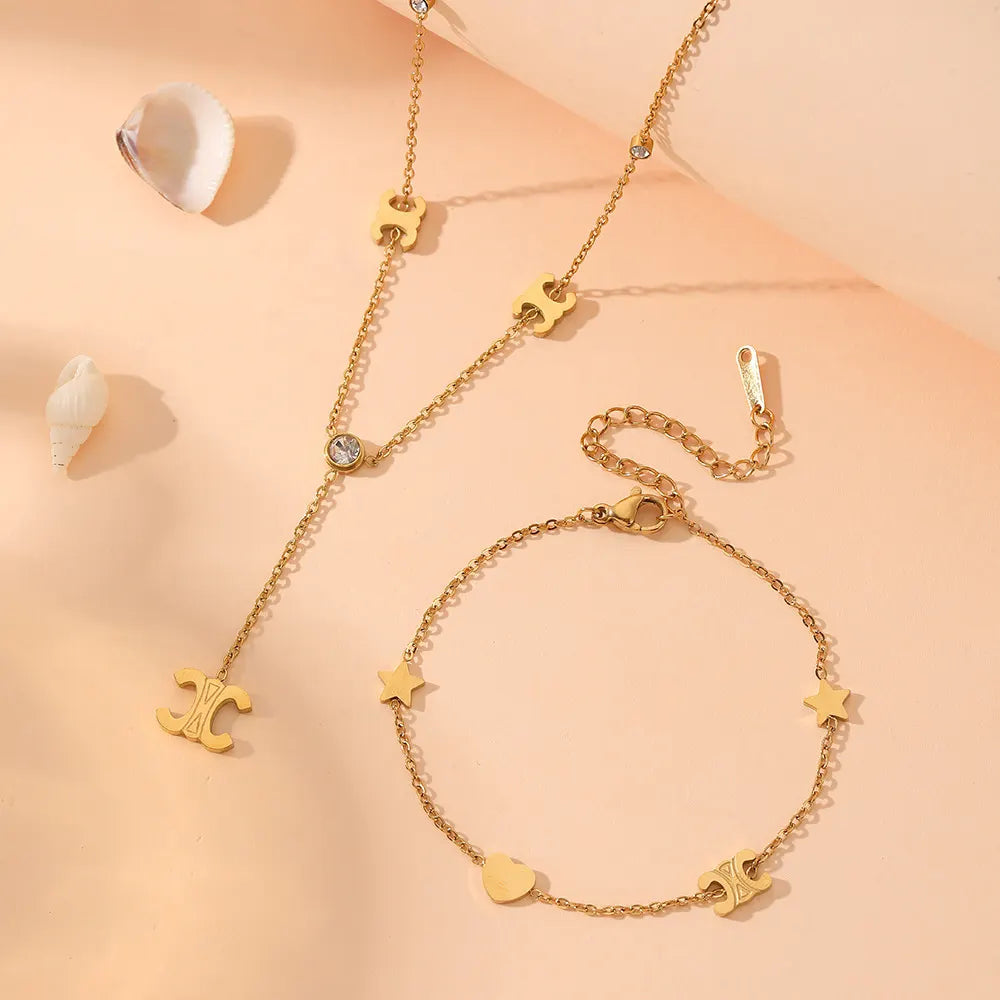 Stylish Stainless Steel Jewelry Set – Elegance Meets Durability with Parisian Arc de Triomphe Design