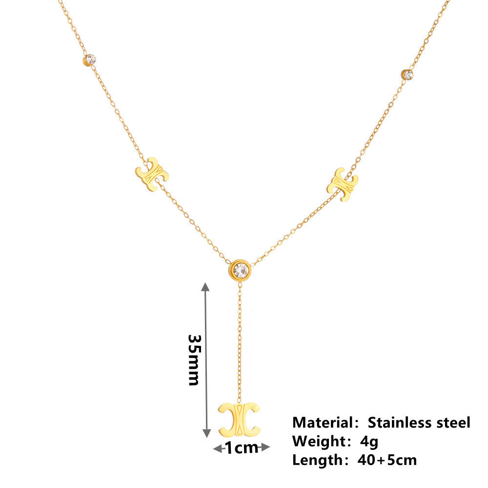 Stylish Stainless Steel Jewelry Set – Elegance Meets Durability with Parisian Arc de Triomphe Design - Image 5