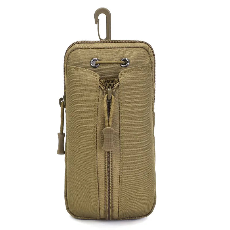 Green Multi-Functional Outdoor Water Bottle & Phone Pouch – Tactical Zippered Waist Pack for Travel, Hiking, and Daily Use