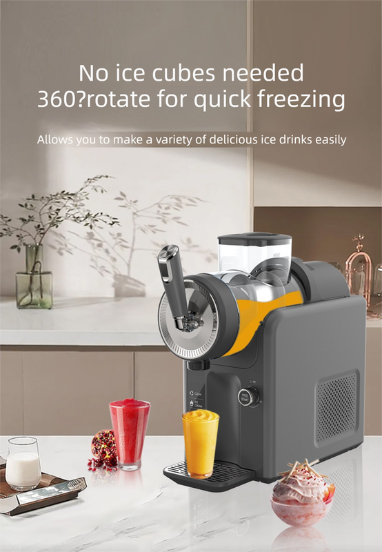 Dark Grey Compact Home Cold Drink & Ice Cream Maker – Multi-Functional Slush, Milkshake, Coffee, Cocktail & Ice Cream Machine with Auto-Clean Function (AU Plug) - Image 3