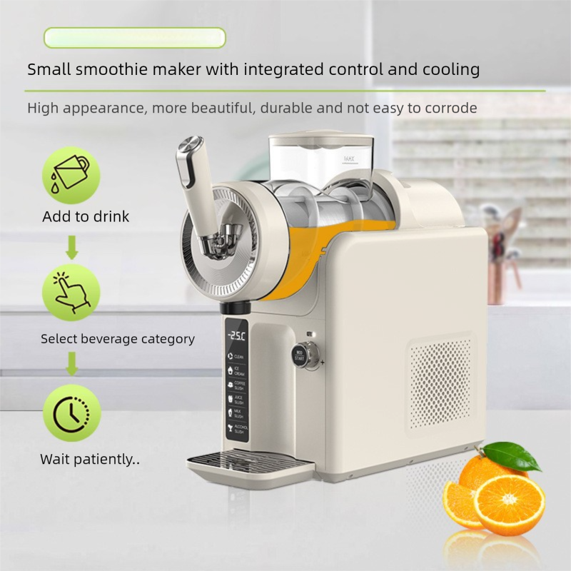 White Compact Home Cold Drink & Ice Cream Maker – Multi-Functional Slush, Milkshake, Coffee, Cocktail & Ice Cream Machine with Auto-Clean Function (AU Plug) - Image 8