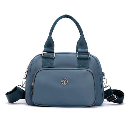Blue Large Capacity Single Shoulder Bag – Waterproof Nylon Tote with Adjustable Strap, Multi-Functional Design for Everyday Use