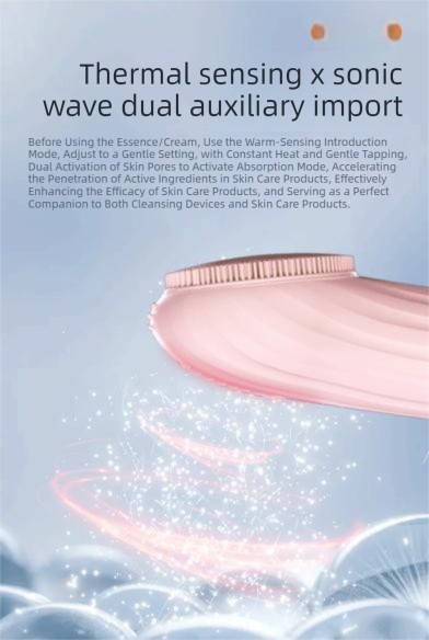 Purple Multi-Functional Silicone Facial Cleansing Brush – Ultrasonic & Heat Infusion Beauty Device - Image 4