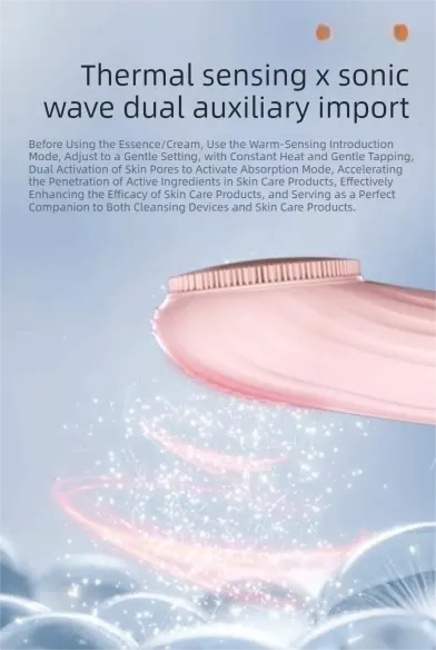 Purple Multi-Functional Silicone Facial Cleansing Brush – Ultrasonic & Heat Infusion Beauty Device - Image 4