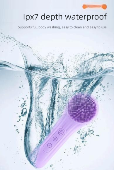 Black Multi-Functional Silicone Facial Cleansing Brush – Ultrasonic & Heat Infusion Beauty Device - Image 5