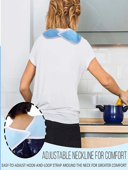 Dark Blue Anti-Stain Feeding Apron with Pocket – Adjustable Care Bib for Elderly & Disabled Adults (2-Pack) - Image 4