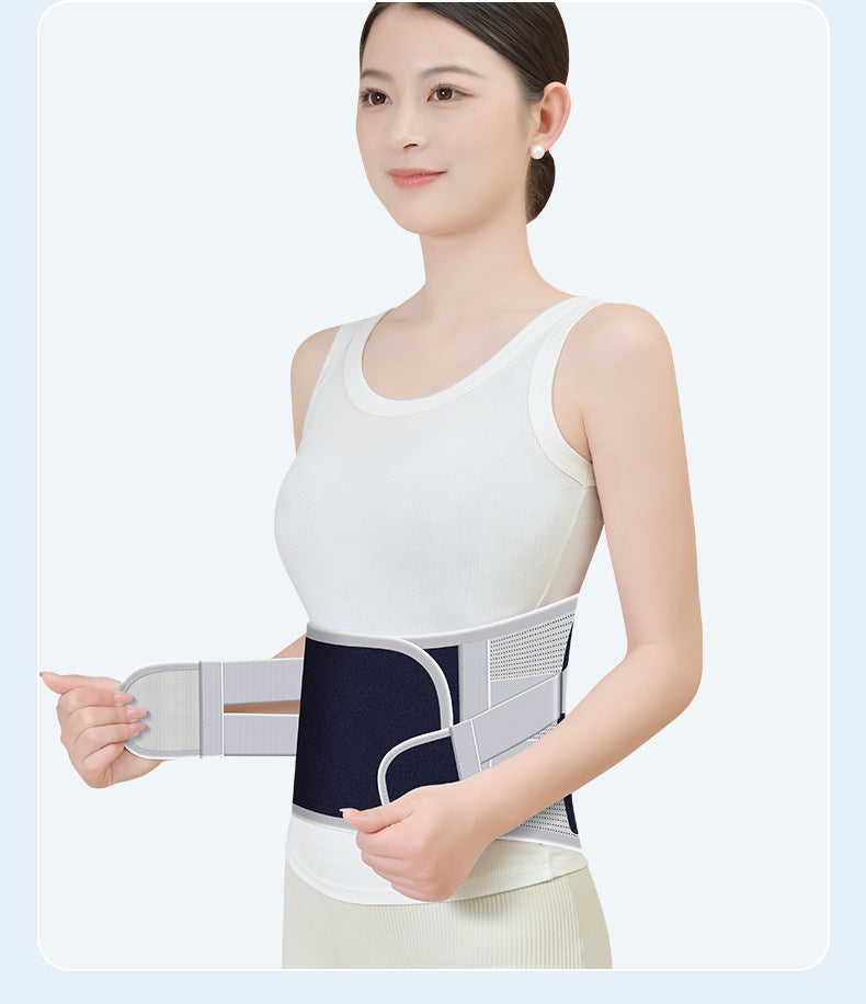 Size M Grey Wide Breathable Lumbar Support Belt  – Adjustable Back Brace for Pain Relief & Posture Correction - Image 4
