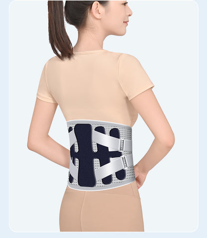 Size XXL Grey Wide Breathable Lumbar Support Belt  – Adjustable Back Brace for Pain Relief & Posture Correction - Image 5
