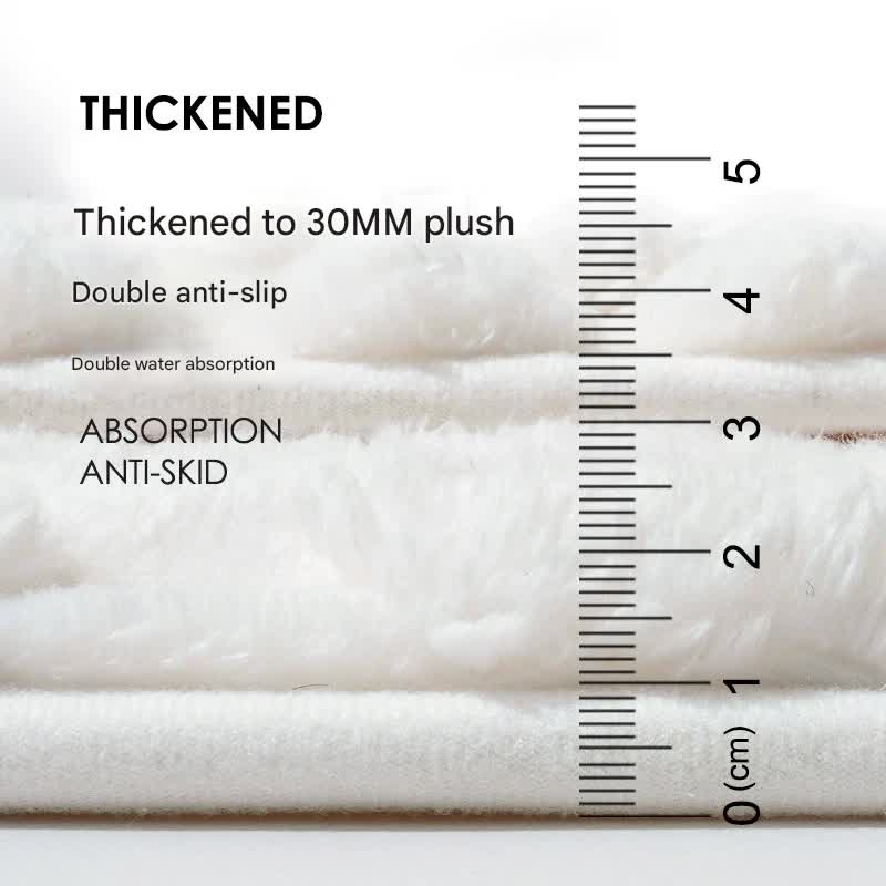 Luxury Plush Memory Foam Bath Mat with Foot Drying Panel - Super Absorbent & Non-Slip Bathroom Rug(Checkered brown) - Image 4