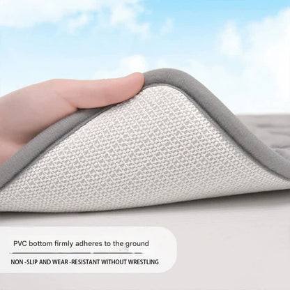 Plush Embossed Leaf Bath Mat - Ultra Soft, Absorbent & Non-Slip Bathroom Rug(Dark gray 50*80㎝) - Image 5