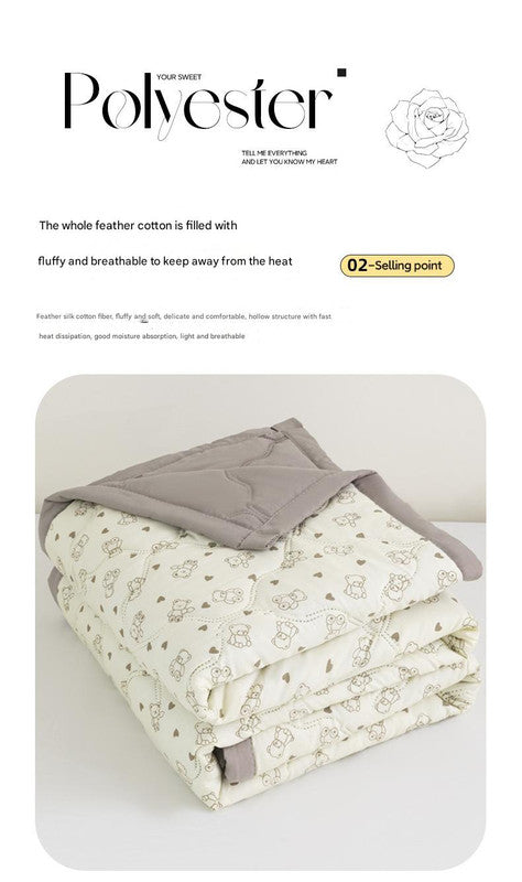 Lightweight Reversible Summer Quilt - Soft, Breathable & Machine Washable Comforter(150x200cm Bichon Frise) - Image 4