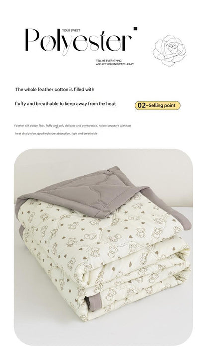 Lightweight Reversible Summer Quilt - Soft, Breathable & Machine Washable Comforter(150x200cm Bichon Frise) - Image 4