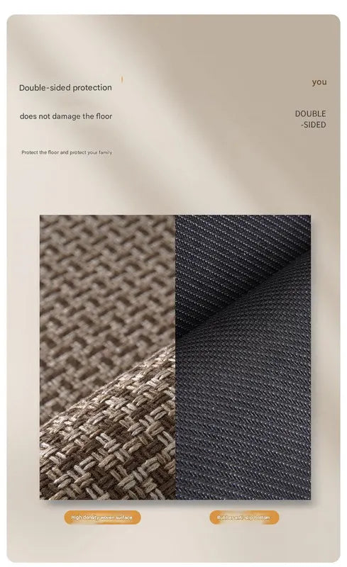 Absorbent & Dirt-Resistant Woven Kitchen Mat - Non-Slip Runner Rug for Home(Interlocking Gray) - Image 2