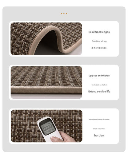 Absorbent & Dirt-Resistant Woven Kitchen Mat - Non-Slip Runner Rug for Home(Interlocking Gray) - Image 5