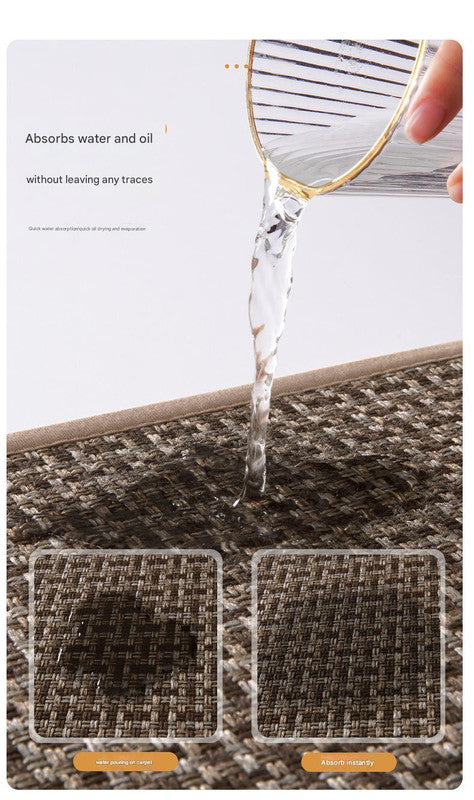 Absorbent & Dirt-Resistant Woven Kitchen Mat - Non-Slip Runner Rug for Home(Interlocking Black) - Image 3