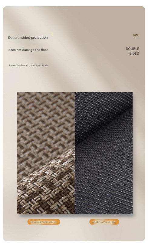 Absorbent & Dirt-Resistant Woven Kitchen Mat - Non-Slip Runner Rug for Home(Style Woven Red) - Image 2