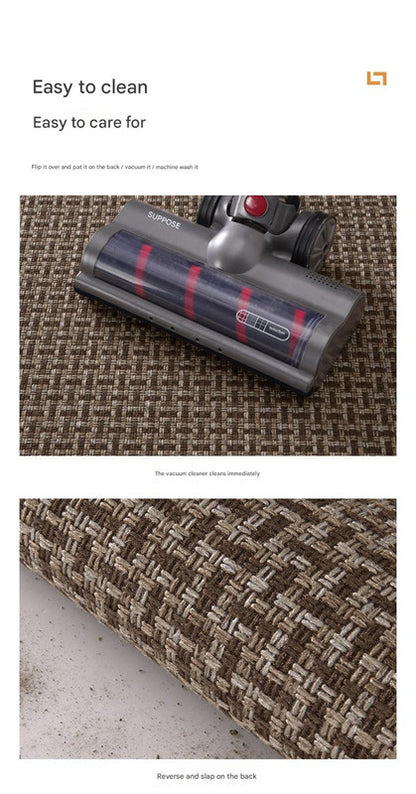 Absorbent & Dirt-Resistant Woven Kitchen Mat - Non-Slip Runner Rug for Home(Style Woven Red) - Image 4