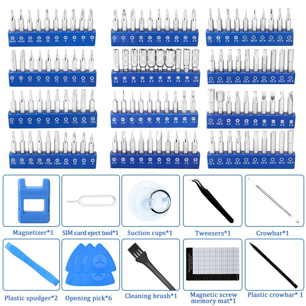 Professional 142-in-1 Precision Screwdriver Repair Tool Kit in Portable Oxford Bag(blue) - Image 7