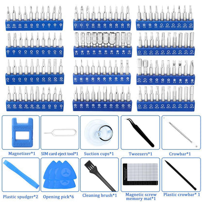 Professional 140-in-1 Precision Screwdriver Repair Tool Kit in Portable Oxford Bag(blue) - Image 7