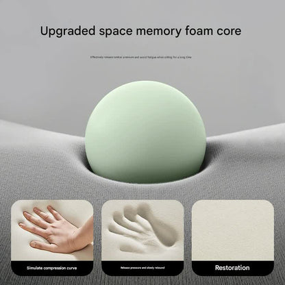 Memory Foam Student Seat Cushion - Pressure Relief, Non-Slip with Adjustable Straps for Healthy Posture(Rocket Gray 36x34cm) - Image 4