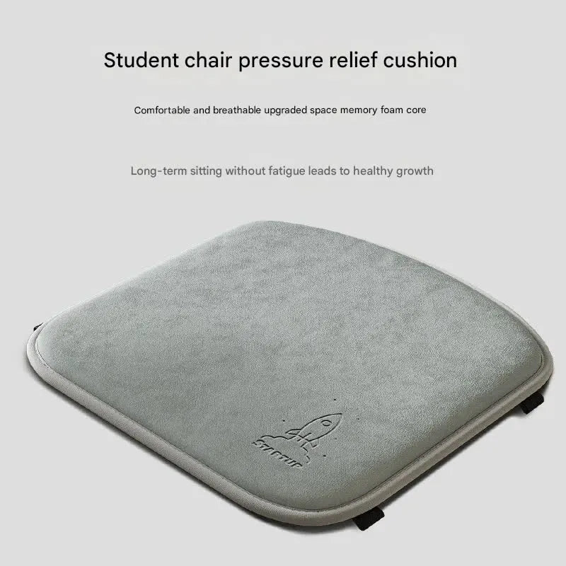 Memory Foam Student Seat Cushion - Pressure Relief, Non-Slip with Adjustable Straps for Healthy Posture(Rocket Pink 36x34cm) - Image 2