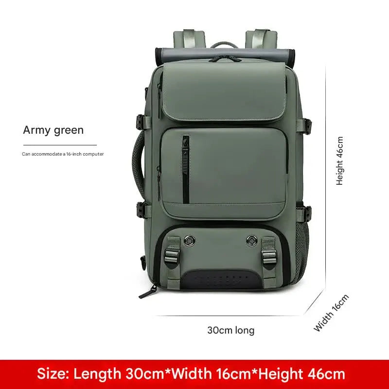 4-in-1 Convertible Travel Backpack & Briefcase - Large Capacity, 16" Laptop Compartment, USB Port(Army Green)