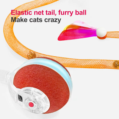 Blue Interactive Smart Electric Cat Toy Ball - Automatic Irregular Rolling Teaser for Independent Play - Image 4