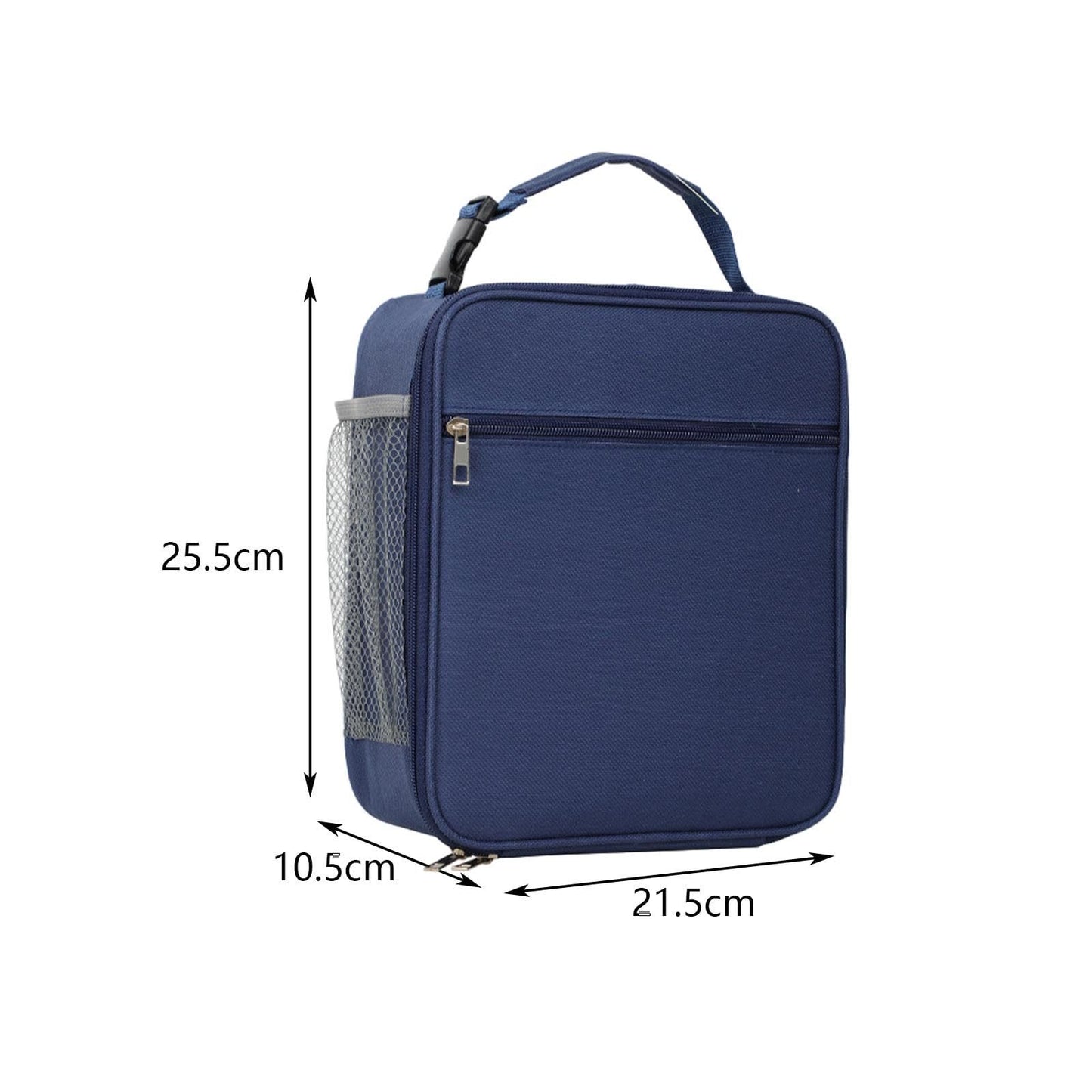 Grey Portable Insulated Lunch Bag - Large Capacity Thermal Cooler Tote with Shoulder Strap for Work, School, and Picnic - Image 2