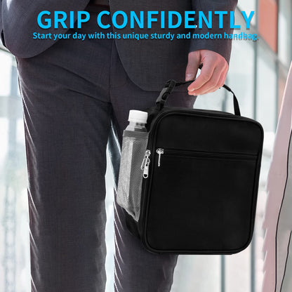 Green Portable Insulated Lunch Bag - Large Capacity Thermal Cooler Tote with Shoulder Strap for Work, School, and Picnic - Image 3