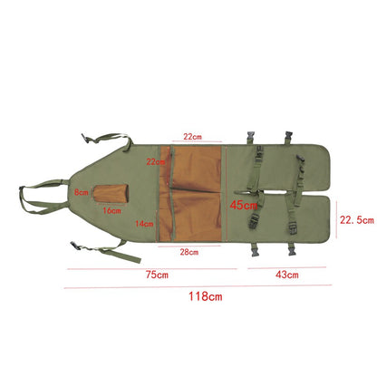 Brown Pocket Heavy-Duty Gardening Apron with Adjustable Straps and Multi-Pocket Design - Image 6