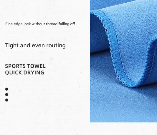 Blue Extra Large Double-Sided Microfiber Beach Towel - Quick-Dry & Sand-Free with Snap Buckle (80 x 160cm) - Image 2
