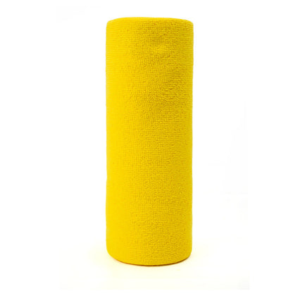 Yellow 4-Roll Pack, 80 Sheets Reusable Tear-Off Microfiber Cleaning Cloths - Non-Stick Oil & Absorbent Kitchen Wipes