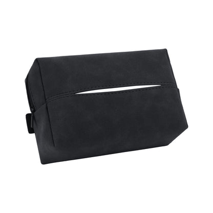 Black 2-Pack  Luxury Faux Suede Car Tissue Box - Visor Clip & Strap for Armrest or Seat Back - Image 2