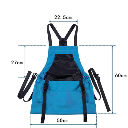 Rose Red Heavy-Duty Garden Harvesting Apron - Waterproof Fruit Picking Bag with Large Pouch - Image 2
