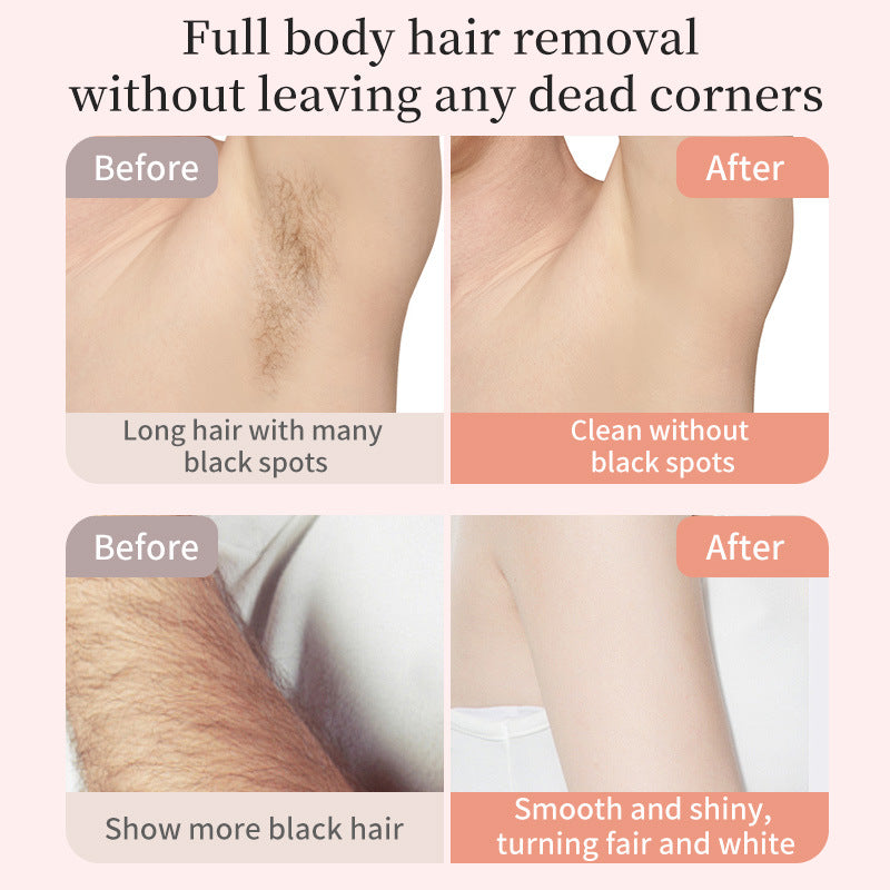 Purple Rechargeable 2-in-1 Electric Shaver for Women - Dual-Head Bikini Trimmer & Body Hair Remover - Image 5