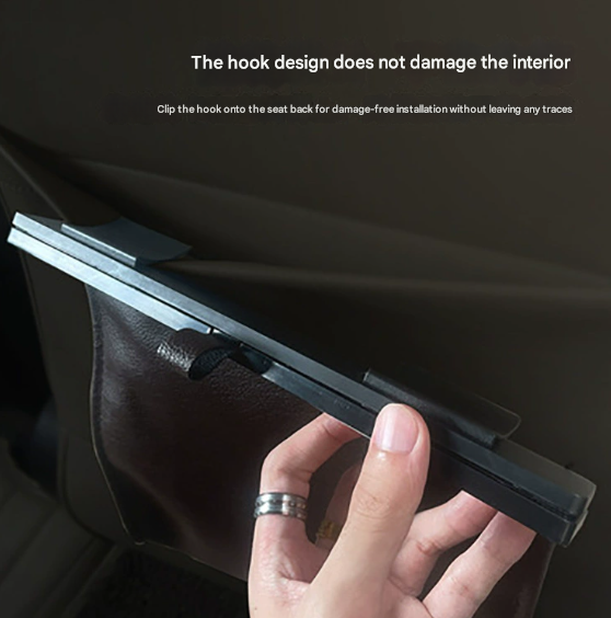 Premium PU Leather Foldable Car Trash Bin - Large Capacity Waterproof Hanging Organizer for Back Seat - Image 3