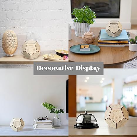 Unique Geometric Wooden Perpetual Desk Calendar - Manual DIY Block Calendar for Home & Office - Image 3